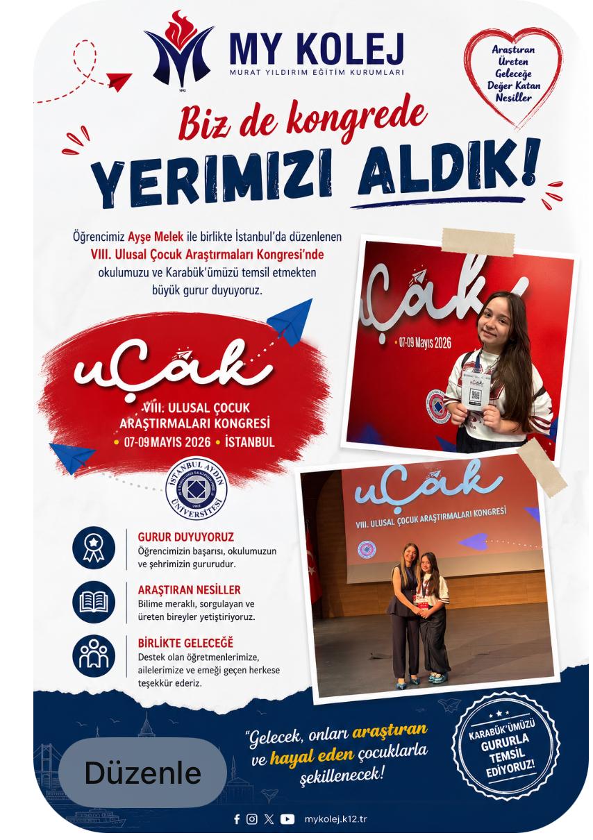 KARABÜK MY KOLEJİ İSTANBUL’DA KARABÜK’Ü TEMSİL EDİYOR.