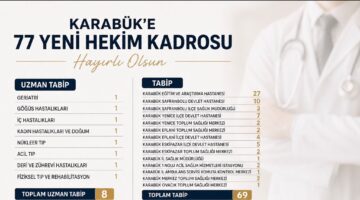 KARABÜK’E 77 YENİ HEKİM KADROSU